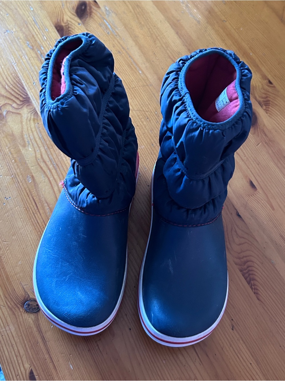 CROCS Kids Navy and red Winter snow Boots